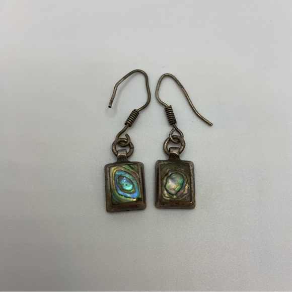 Mexico 925 Earrings Mother Of Pearl - Picture 1 of 7